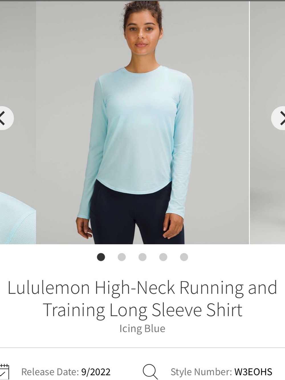 Lululemon Light Blue Long Sleeve Crewneck Running Top - Picture 8 of 14